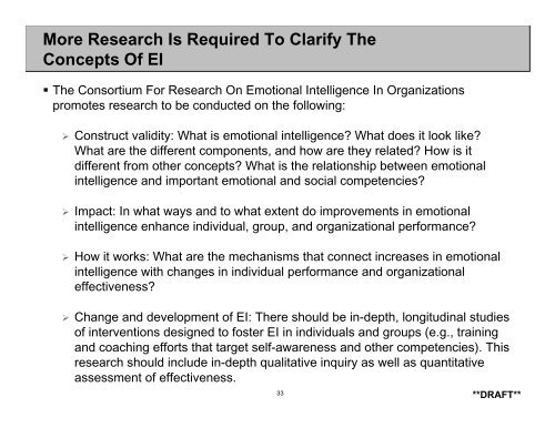 Emotional Intelligence: Overview, Applicability and Value - Q3