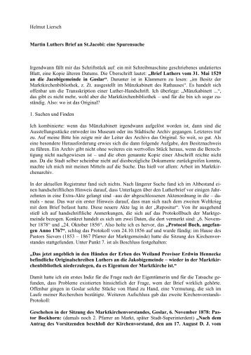 Martin Luthers Brief an St.Jacobi: eine Spurensuche - Ev. luth ...