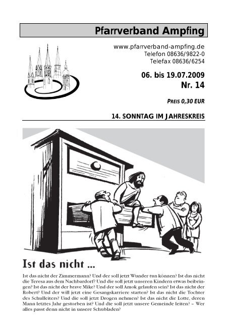 Kirchenanzeiger Nr. 14 vom 06. bis 19.07.2009 - Katholischer ...