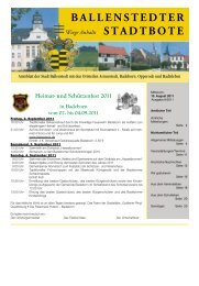 Ballenstedter Stadtbote - August 2011 als Download