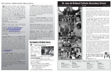 Current Newsletter - saint jean de brebeuf catholic secondary school ...