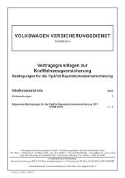 Vertragsgrundlagen zur Kraftfahrzeugversicherung - VVD