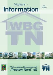 Information - Wohnungsbau-Genossenschaft „Treptow-Nord“ eG