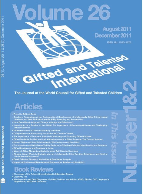 The Journal of the World Council for Gifted and Talented Children