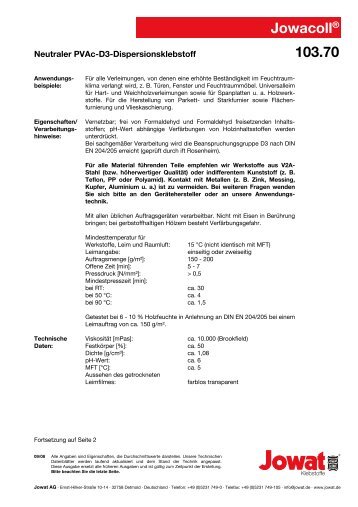 Datenblatt - Tischlereicenter.eu