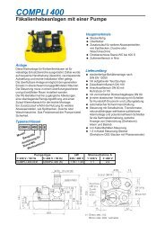 COMPLI 400 Fäkalienhebeanlagen mit einer Pumpe - Speck Pumpen