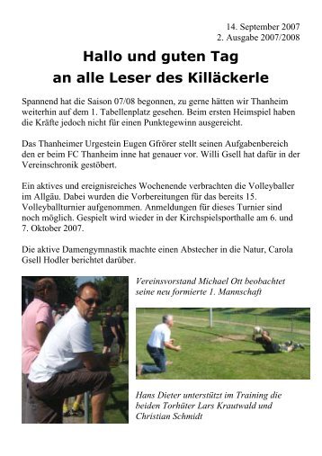 2. Ausgabe Oktober 07 - FC Thanheim