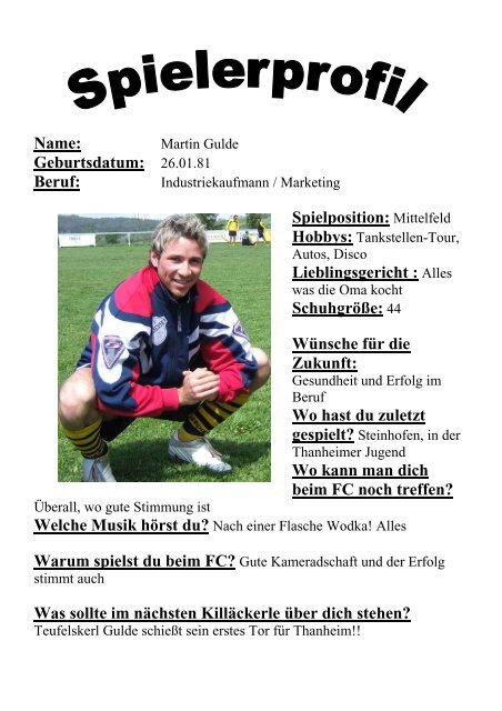 Spielbericht - FC Thanheim