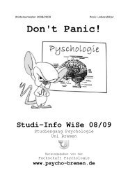 Don't Panic! - Fachschaft Psychologie