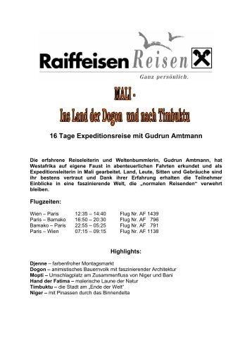 16 Tage Expeditionsreise mit Gudrun Amtmann - Gerhard Hacker