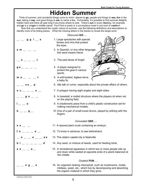 School, Glue,Timbuktu, - Taking Grades Publishing Company