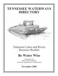 Tennessee Waterways Directory - Tennessee Department of ...