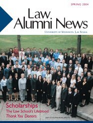 Scholarships - the University of Minnesota Law School