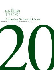 20Celebrating 20 Years of Giving - Bradford Regional Medical Center
