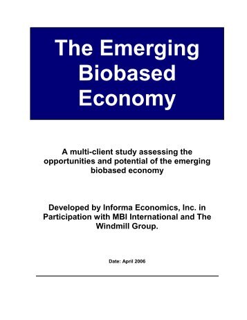 The Emerging Biobased Economy - AURI