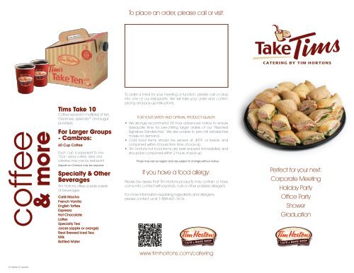 Tim Hortons Menu Prices by automationerror - Issuu