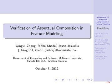 Verification of Aspectual Composition in Feature ... - SEFM 2012