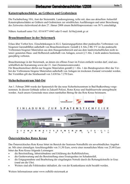 11.2008 Gemeindezeitung - Gemeinde Bierbaum am Auersbach