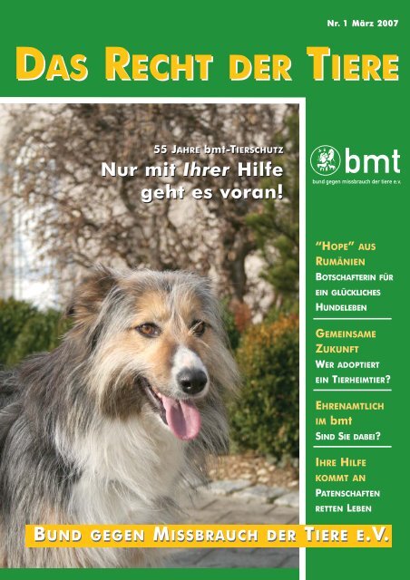 RDT 1/2007 - Bund gegen Missbrauch der Tiere ev