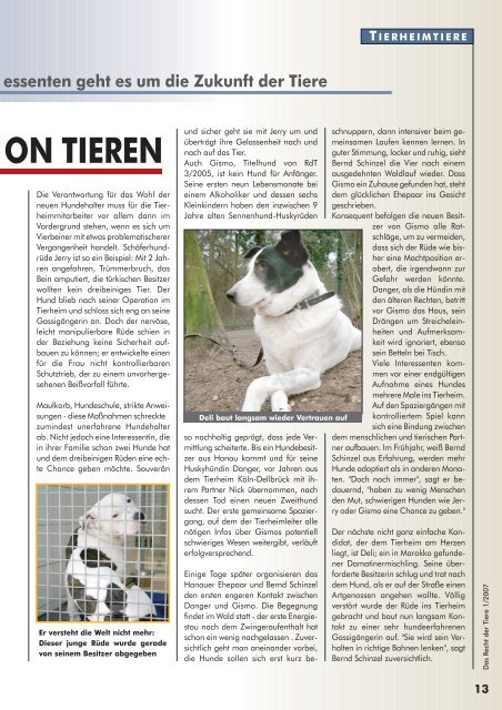 RDT 1/2007 - Bund gegen Missbrauch der Tiere ev