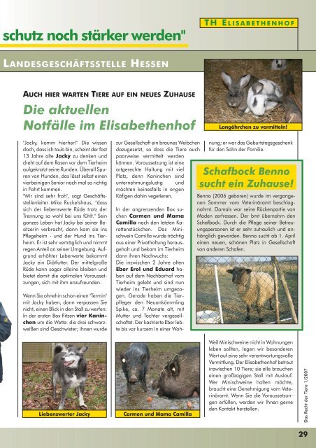 RDT 1/2007 - Bund gegen Missbrauch der Tiere ev