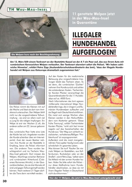 RDT 1/2007 - Bund gegen Missbrauch der Tiere ev