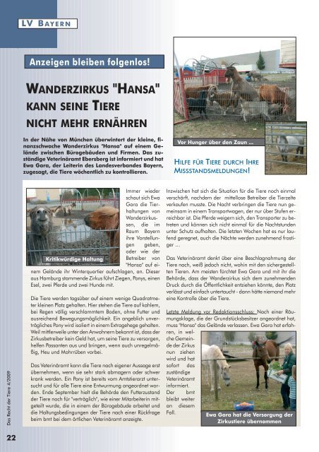 RDT 4/2009 - Bund gegen Missbrauch der Tiere ev