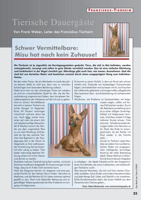 RDT 4/2009 - Bund gegen Missbrauch der Tiere ev