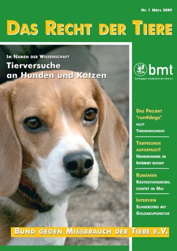 RDT 1/2009 - Bund gegen Missbrauch der Tiere ev