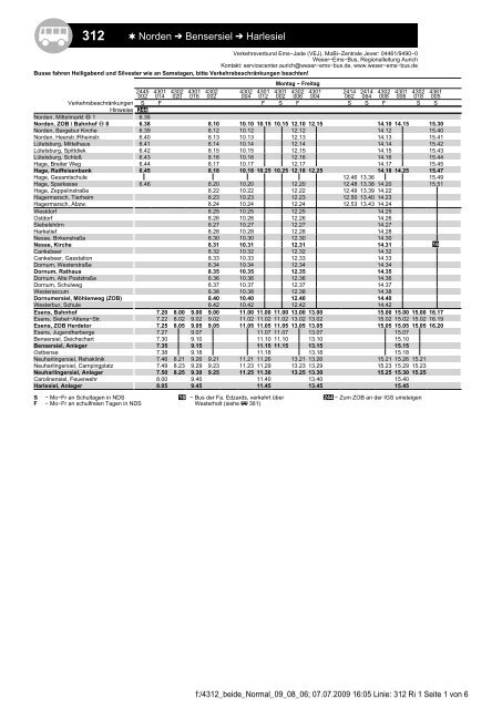 PDF der Linie 312 - edzardsreisen.de