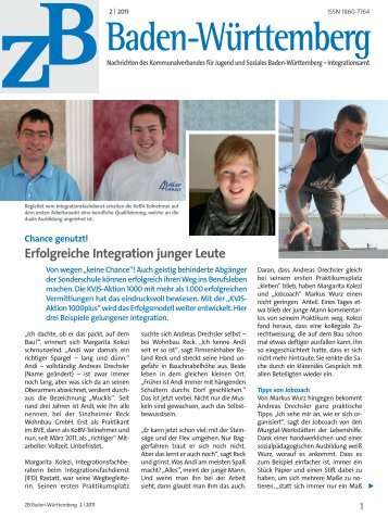 Zeitschrift Behinderung und Beruf ( ZB ) - Kommunalverband für ...