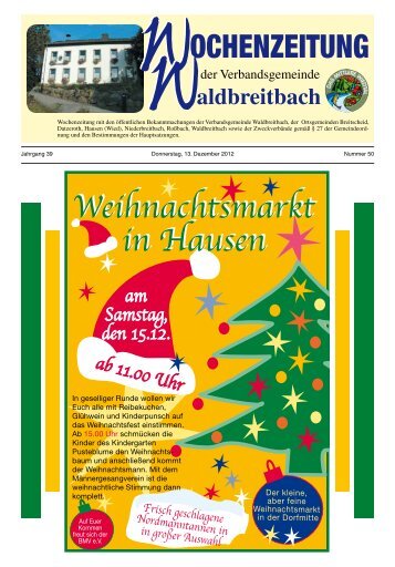 Nummer 50 vom 13.12.2012 - Verbandsgemeindeverwaltung ...