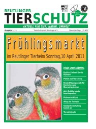 im Reutlinger Tierheim Sonntag,10 April 2011 - beim ...