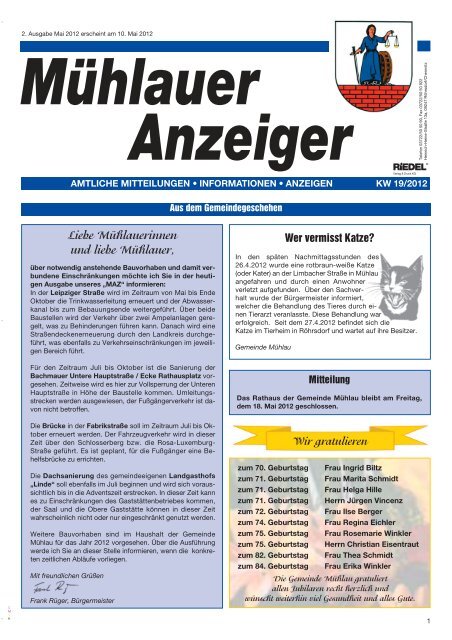 2. Ausgabe 10.05.2012 - Burgstädt