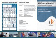 Schiffsbetriebstechnik - Fachhochschule Flensburg