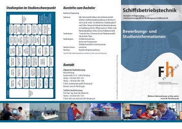 Schiffsbetriebstechnik - Fachhochschule Flensburg