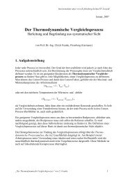 Der Thermodynamische Vergleichsprozess - Herleitung und