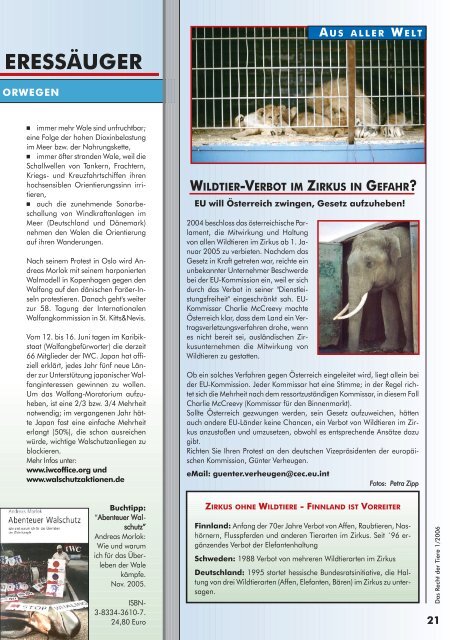 RDT 1/2006 - Bund gegen Missbrauch der Tiere ev