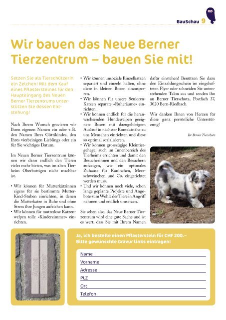 Ausgabe 1/2008 - Tierschutzverein Bern