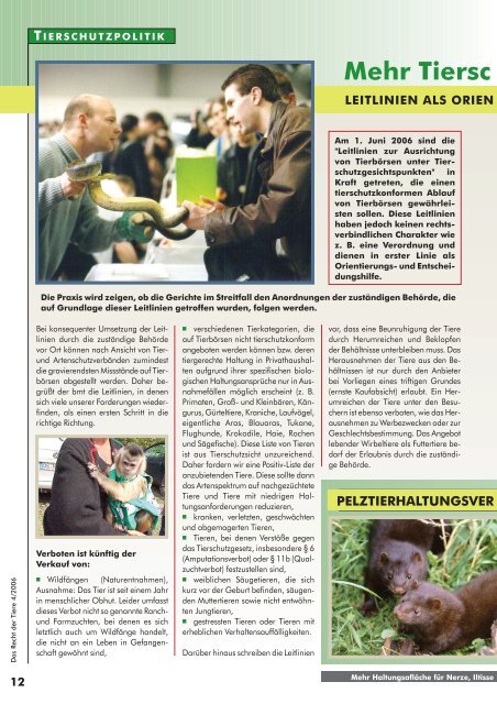 RDT 4/2006 - Bund gegen Missbrauch der Tiere ev