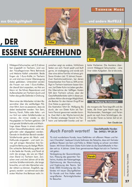 RDT 4/2006 - Bund gegen Missbrauch der Tiere ev