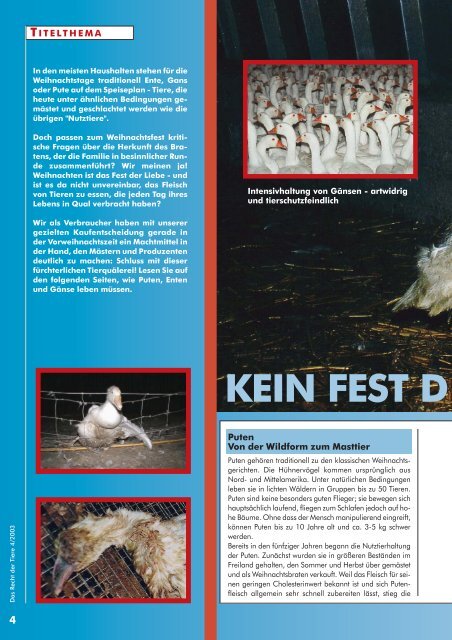 RDT 4/2003 - Bund gegen Missbrauch der Tiere ev