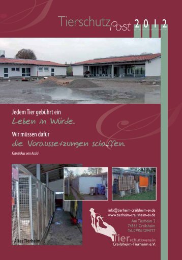 Tierschutzpost 2012 (7 MB) - Tierschutzverein Crailsheim Tierheim eV
