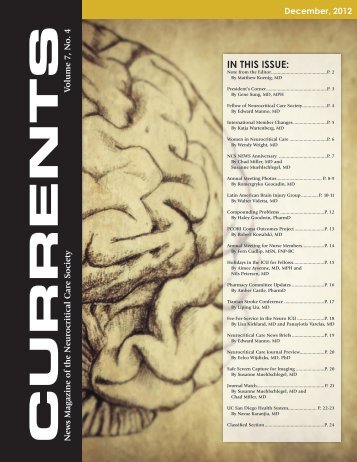 to view the December, 2012 Issue - Neurocritical Care Society