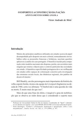 O esporte e a construção da nação - Revista Afro-Ásia