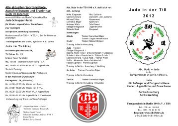 Judo in der TiB 2012 - Turngemeinde in Berlin 1848 e.V.