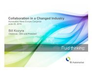 Collaboration in a Changed Industry Bill Kozyra - Automotive News