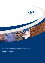 TIB Chemicals | Copper Chemicals | for specific ... - TIB Chemicals AG