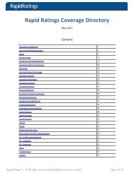 Rapid Ratings Coverage Directory