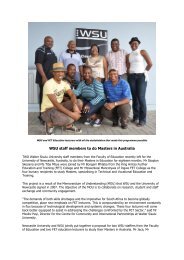 WSU staff members to do Masters in Australia - Walter Sisulu ...
